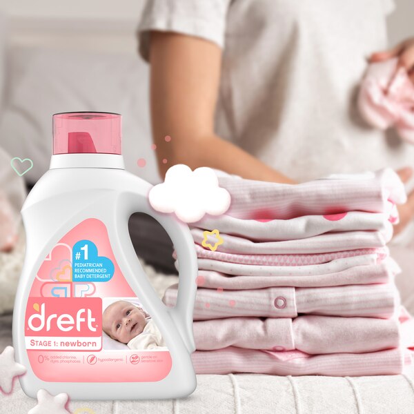 Dreft Stage 1: Newborn Baby Liquid Laundry Detergent, 46 OZ