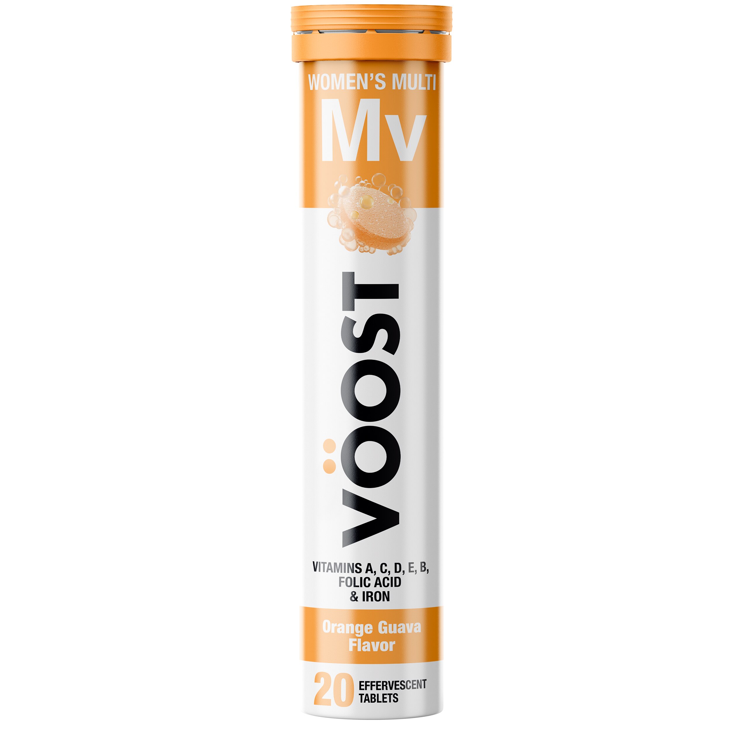 VOOST Women's Multivitamin Effervescent Tablets Orange Guava Flavored, 20 CT