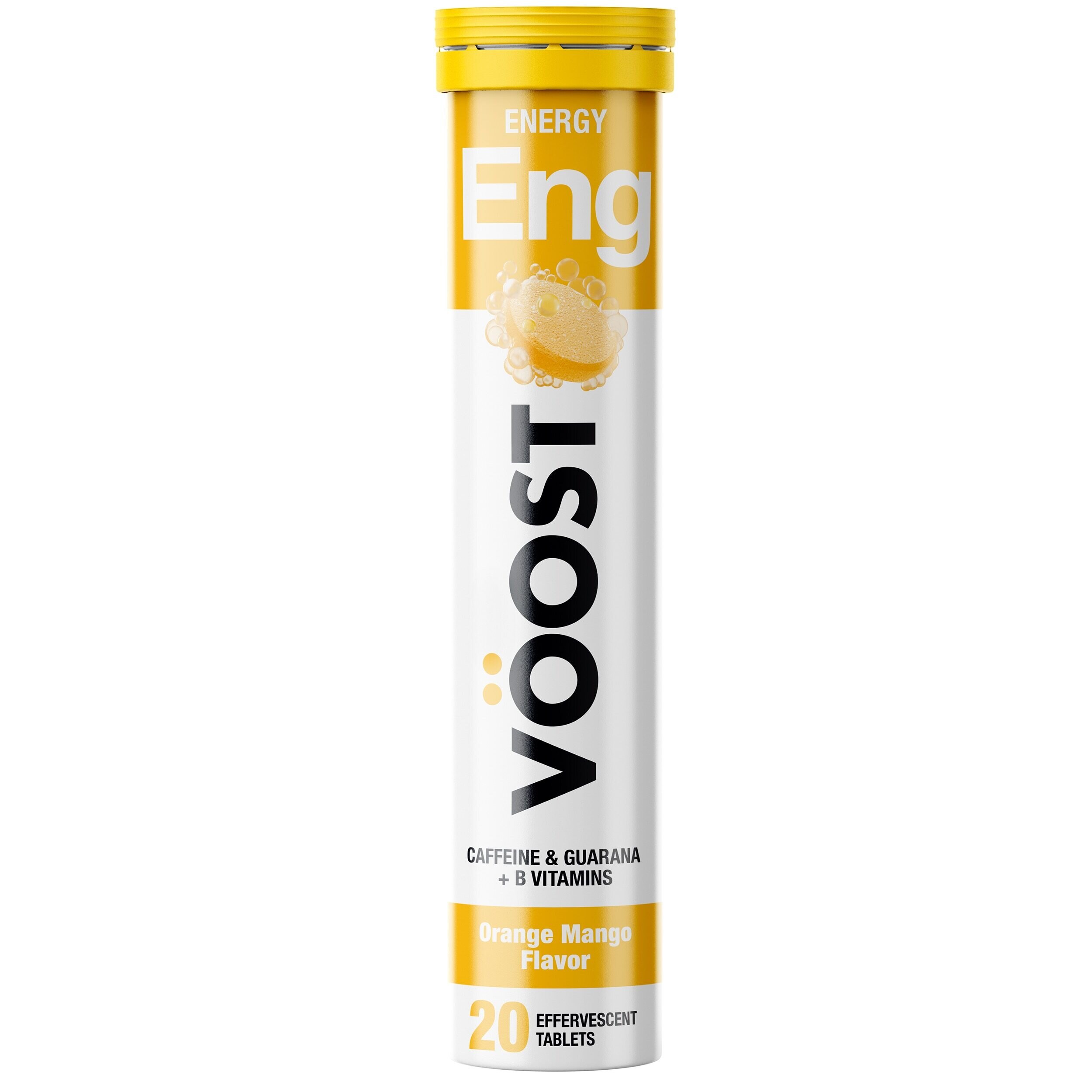 VOOST Energy Effervescent Tablets Orange Mango Flavored, 20 CT
