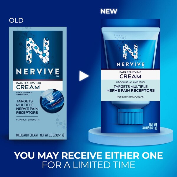 Nervive Pain Relieving Cream, 3 OZ