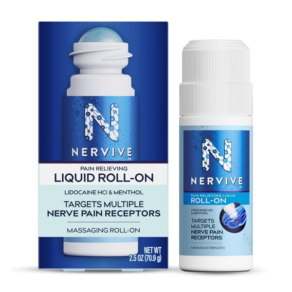 Nervive Pain Relieving Roll-On Liquid, 2.5 OZ