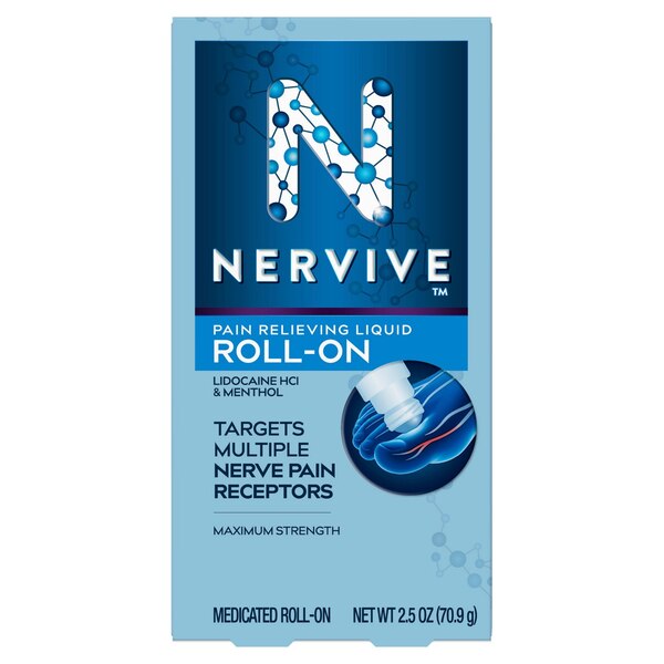 Nervive Pain Relieving Roll-On Liquid, 2.5 OZ