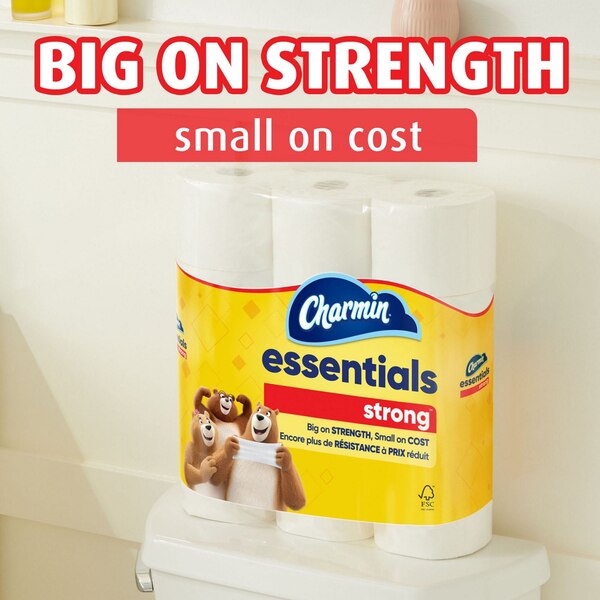 Charmin Essentials Strong Toilet Paper, 6 Mega Rolls