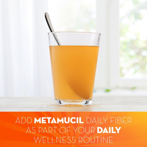 Metamucil Premium Blend Daily Psyllium Fiber Powder, Orange, 30 Servings