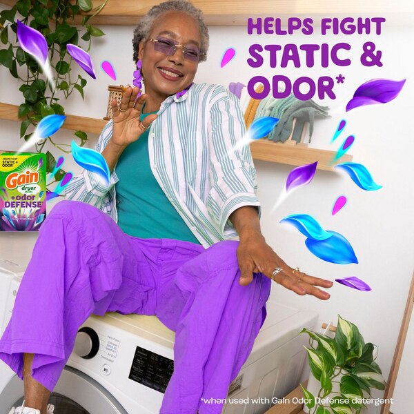 Gain + Odor Defense Dryer Sheets, 120 CT