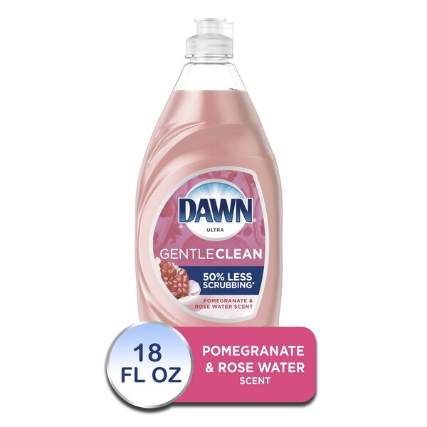 Dawn Gentle Clean EZ-Squeeze Dish Soap, Pomegranate Rose Water, 18 OZ