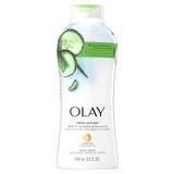 Olay Fresh Outlast Body Wash, Cucumber and Aloe, 22 oz, thumbnail image