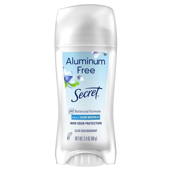 Secret Aluminum Free Deodorant, Waterlily, 2.4 OZ