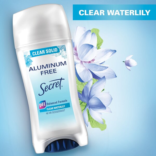 Secret Aluminum Free Deodorant, Waterlily, 2.4 OZ