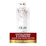 Olay Exfoliating & Moisturizing Body Wash with Sugar, Cocoa Butter, and Vitamin B3, 20 oz, thumbnail image