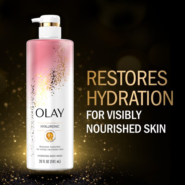 Olay Cleansing & Nourishing Body Wash with Vitamin B3 and Hyaluronic Acid, 20 oz