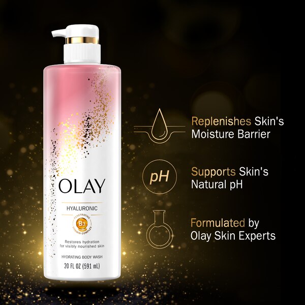 Olay Cleansing & Nourishing Body Wash with Vitamin B3 and Hyaluronic Acid, 20 oz