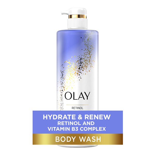 Olay Cleansing & Renewing Nighttime Body Wash with Vitamin B3 and Retinol, 20 oz