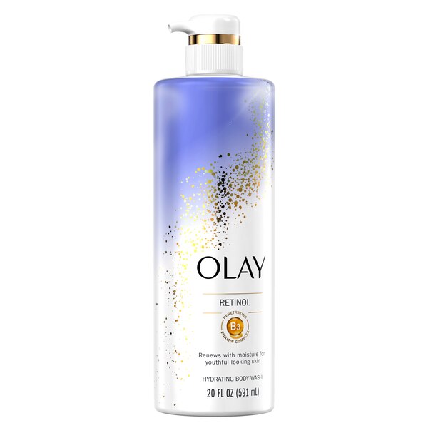 Olay Cleansing & Renewing Nighttime Body Wash with Vitamin B3 and Retinol, 20 oz
