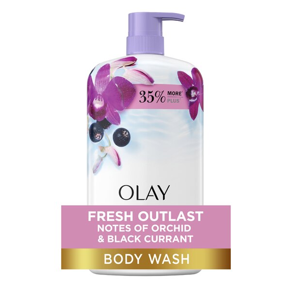 Olay Fresh Outlast Body Wash, Orchid & Black Currant, 30 oz