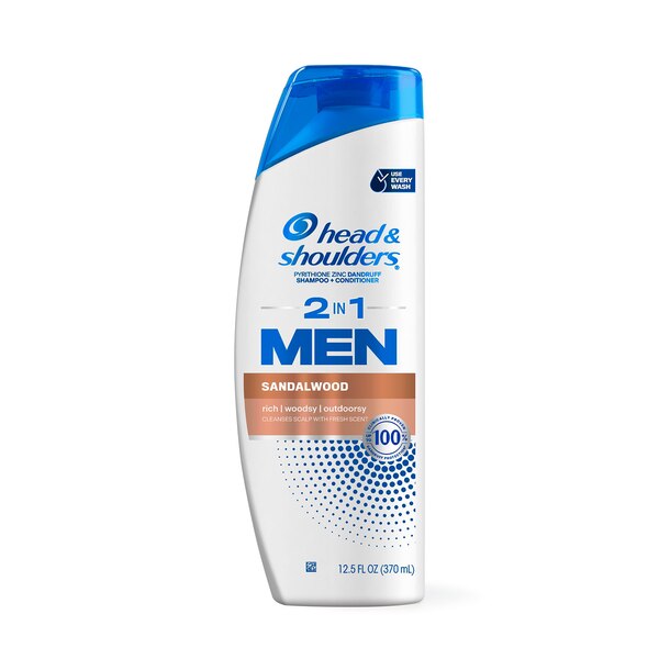 Head & Shoulders Mens Sandalwood 2-in-1 Anti-Dandruff Shampoo & Conditioner, 12.8 OZ