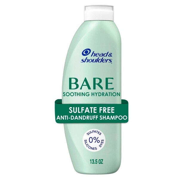 Head & Shoulders Bare Anti-Dandruff Shampoo, Soothing Hydration, 13.5 OZ