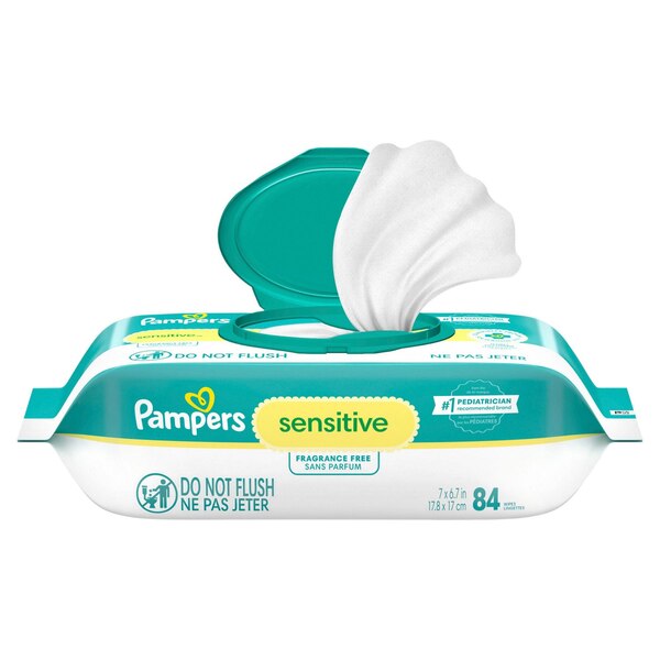 Pampers Sensitive Baby Wipes, 84 CT