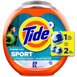Tide+ Power Pods Sport Laundry Detergent XL Pacs, Active Fresh Scent, 25 ct, thumbnail image
