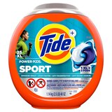 Tide+ Power Pods Sport Laundry Detergent XL Pacs, Active Fresh Scent, 25 ct, thumbnail image