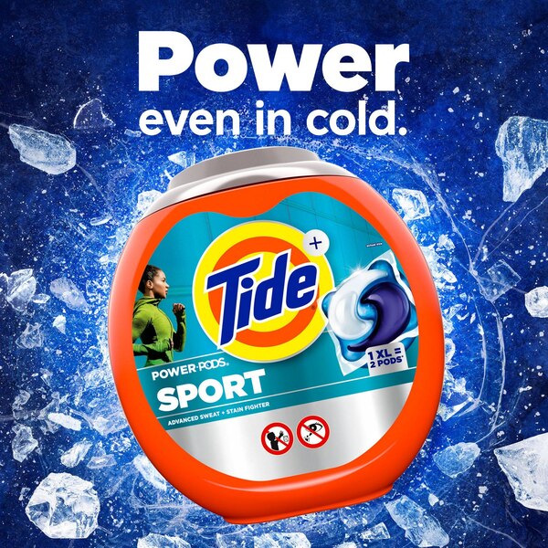 Tide+ Power Pods Sport Laundry Detergent XL Pacs, Active Fresh Scent, 25 ct