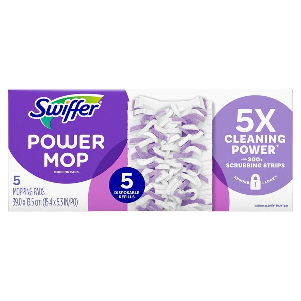 Swiffer PowerMop Multi-Surface Mopping Pad Refill, 5 ct