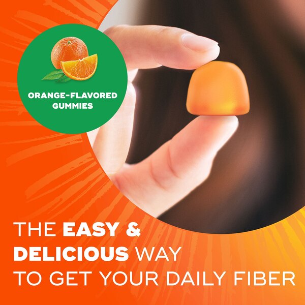 Metamucil Daily Fiber Gummies, Orange Flavored, 105 CT