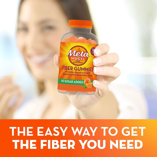 Metamucil Daily Fiber Gummies, Orange Flavored, 105 CT