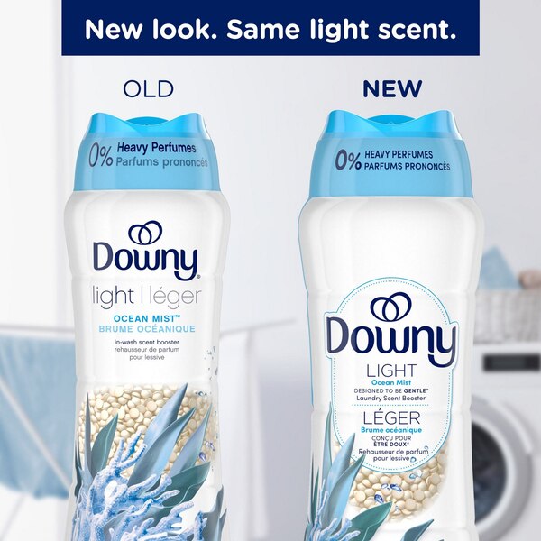 Downy Light In-Wash Laundry Scent Booster Beads, Ocean Mist Scent, 24 oz