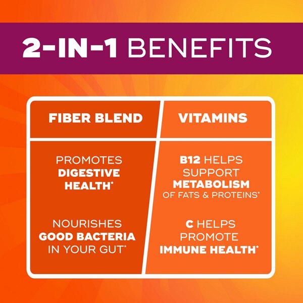 Metamucil Fiber Supplement Gummies, Citrus Berry Flavored, 72 CT