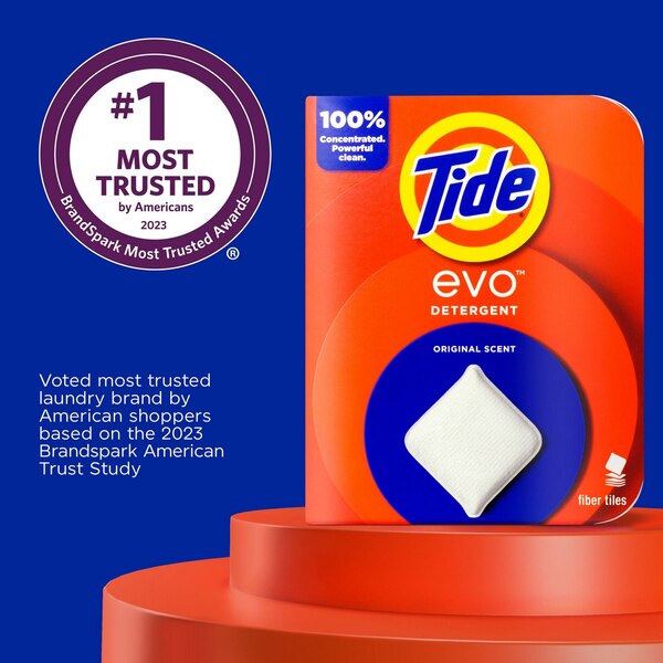 Tide Evo Fiber Tile Laundry Detergent, Original Scent, 22 ct