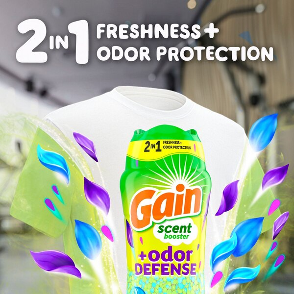 Gain + Odor Defense In-Wash Scent Booster Beads, Super Fresh Blast Scent, 12.2 oz