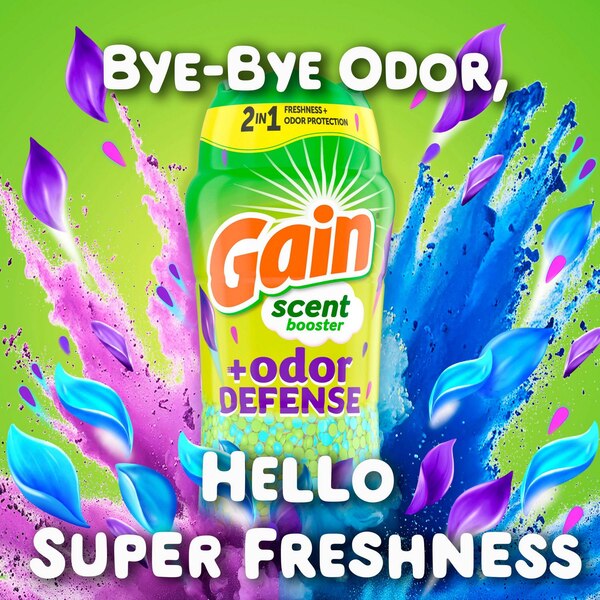 Gain + Odor Defense In-Wash Scent Booster Beads, Super Fresh Blast Scent, 12.2 oz