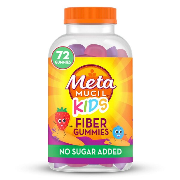 Metamucil Kids Fiber Supplement Gummies, Mixed Berry, 72 CT