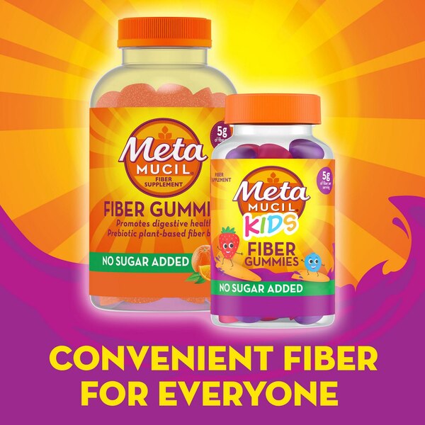 Metamucil Kids Fiber Supplement Gummies, Mixed Berry, 72 CT