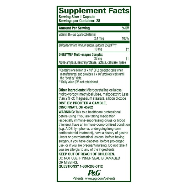 Align Probiotic Bloating Relief + Food Digestion, Probiotics for Women and Men, 28 CT