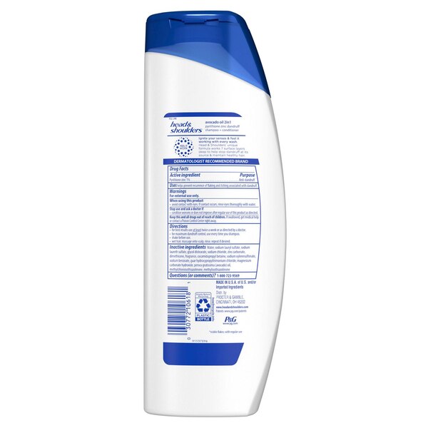 Head & Shoulders Avocado Oil 2-in-1 Dandruff Shampoo & Conditioner, 12.5 OZ