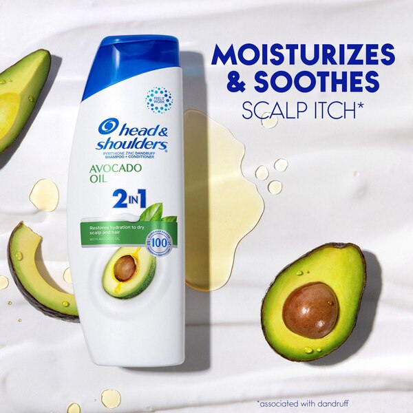 Head & Shoulders Avocado Oil 2-in-1 Dandruff Shampoo & Conditioner, 12.5 OZ