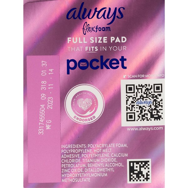 Always Pocket Pads, Size 2