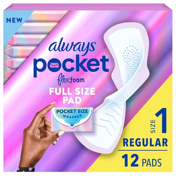 Always Pocket Flex Foam Pads, Size 1