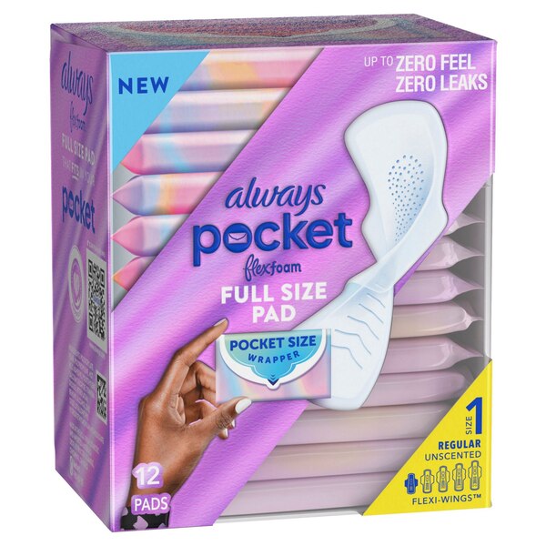 Always Pocket Flex Foam Pads, Size 1