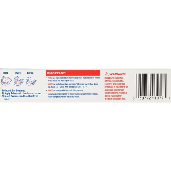 Fixodent Plus Food Barrier Denture Adhesive Cream, 2 OZ