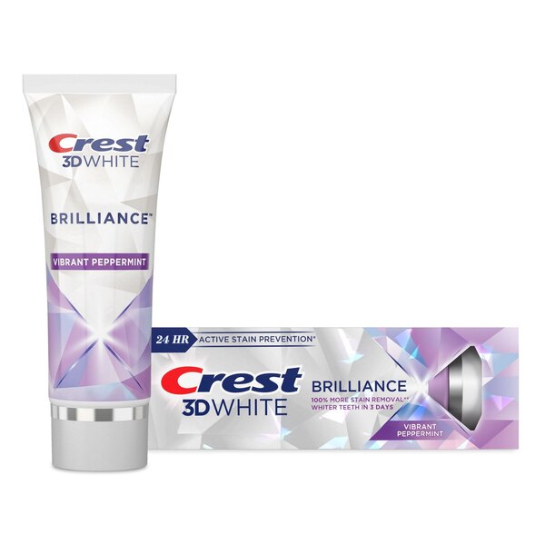 Crest 3D White Brilliance Toothpaste, Vibrant Peppermint, 4.6 OZ