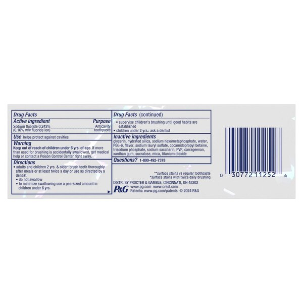 Crest 3D White Brilliance Toothpaste, Vibrant Peppermint, 4.6 OZ