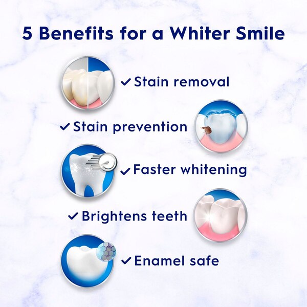 Crest 3D White Brilliance Fluoride Anticavity Toothpaste - Large Size, Luminous Purple, 4.6 OZ
