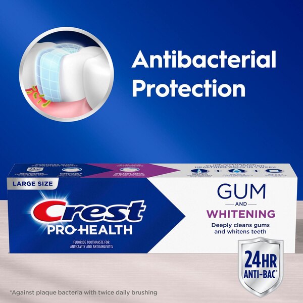 Crest Pro Health Gum Detoxify Toothpaste, Gentle Whitening, 4.8 OZ