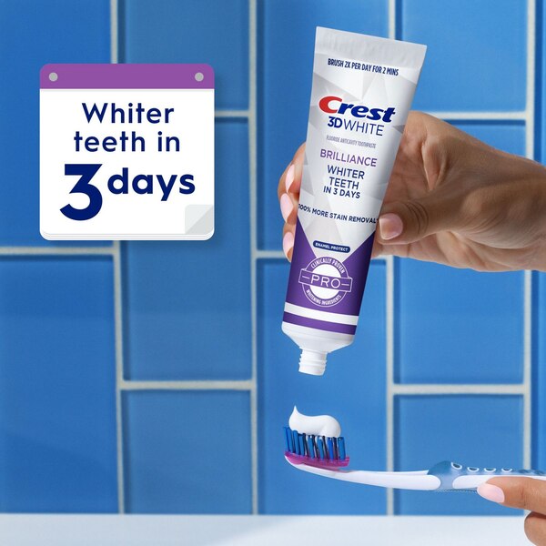 Crest 3D White Brilliance Enamel Protect Toothpaste, 3.9 OZ