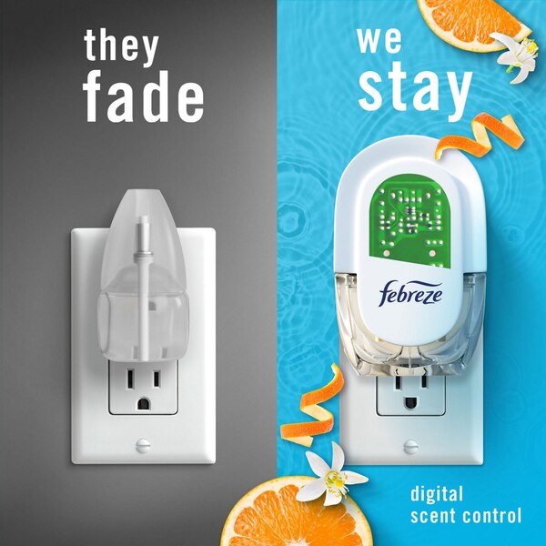 Febreze PLUG Air Freshener Scented Oil Refill, Refresh & Energize Scent, 2 ct