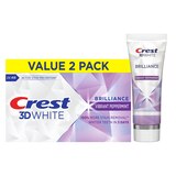 Crest 3D White Brilliance Toothpaste, Vibrant Peppermint, 4.6 OZ, 2 Pack, thumbnail image