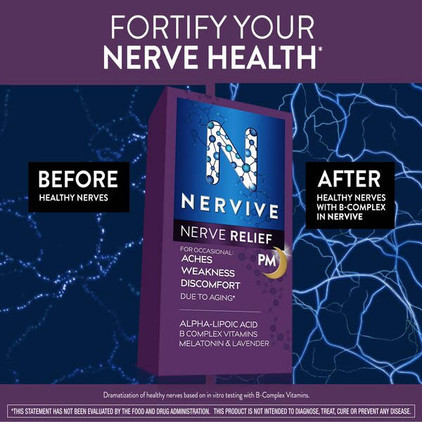 Nervive Nerve Relief PM with Alpha Lipoic Acid, 30 CT